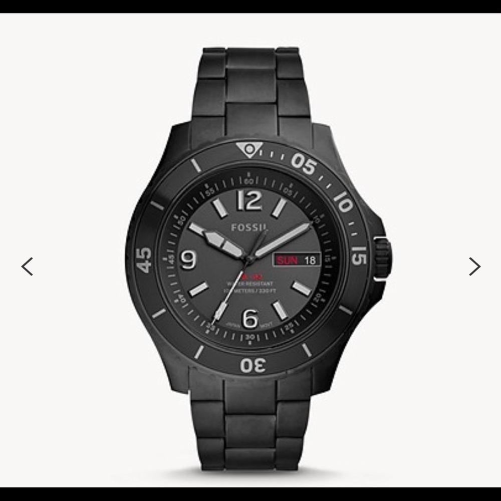 FOSSIL FB-02 BLACK STAINLESS STEEL WATCH